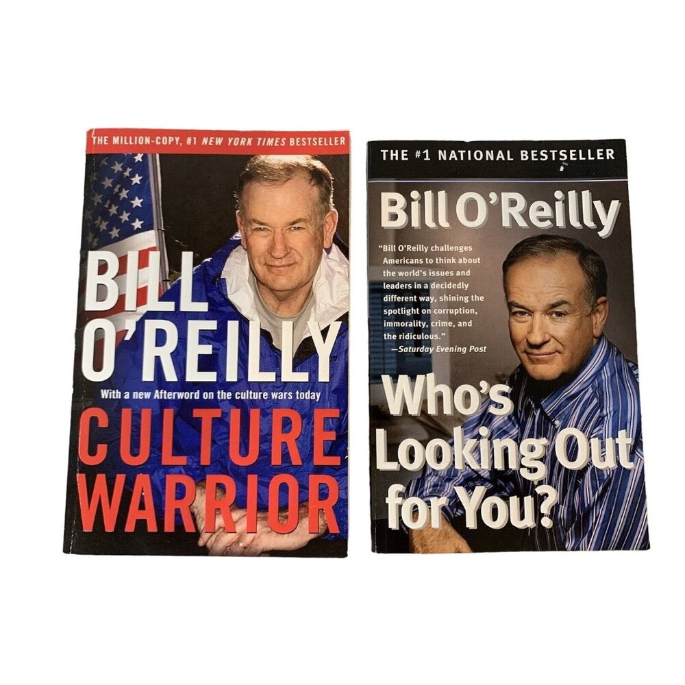 Bill O’Reilly Book Lot Culture Warrior & Who’s Looking Out for You Politics Set